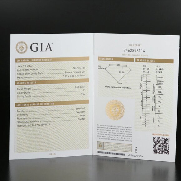 Platinum 1.80 CTW Diamond Stud Earrings with GIA Reports - Picture 8 of 8